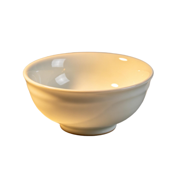 Soft Beige Swirled Ceramic Bowl - Artisanal Everyday Tableware(3-Piece Set)