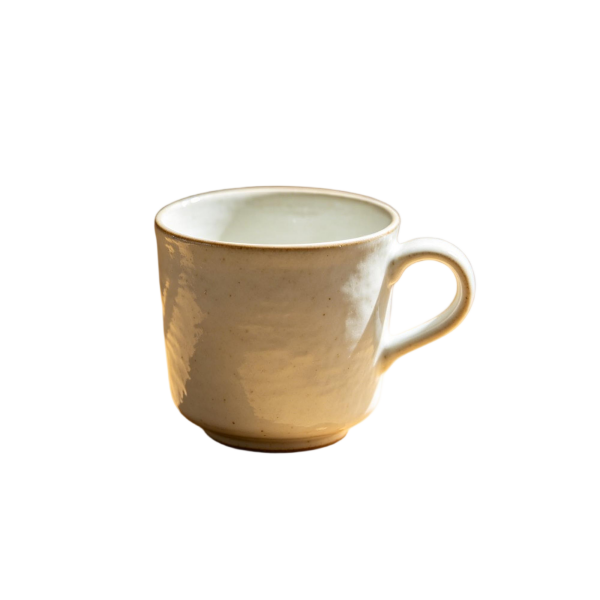 Speckled Cream Stoneware Mug - Handcrafted Rustic Coffee Cup(3-Piece Set)