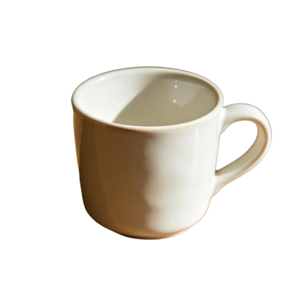 Textured Cream Stoneware Mug - Artisanal Everyday Cup(3-Piece Set)