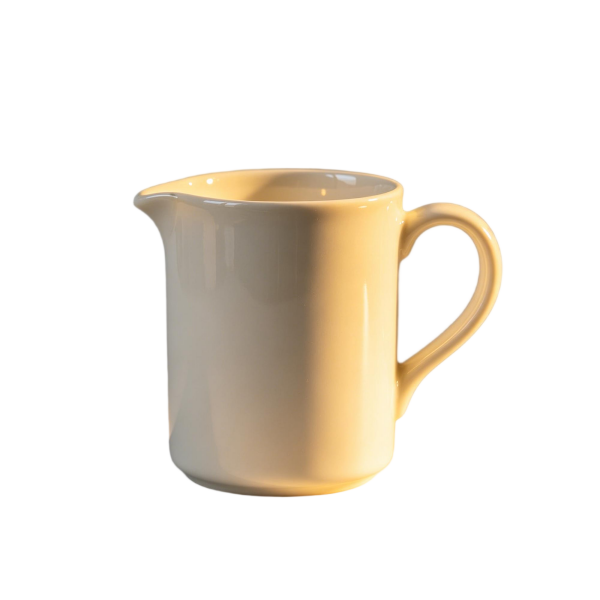 Soft Cream Ceramic Creamer Pitcher - Minimalist Pouring Jug(3-Piece Set)