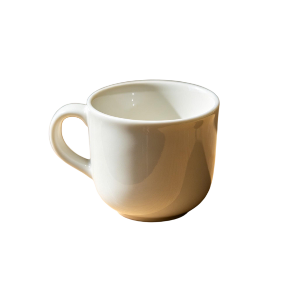 Bulbous Ivory Ceramic Mug - Ergonomic Everyday Cup(3-Piece Set)