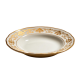Vintage Gold Floral Scrollwork Bone China Soup Plate(3-Piece Set)